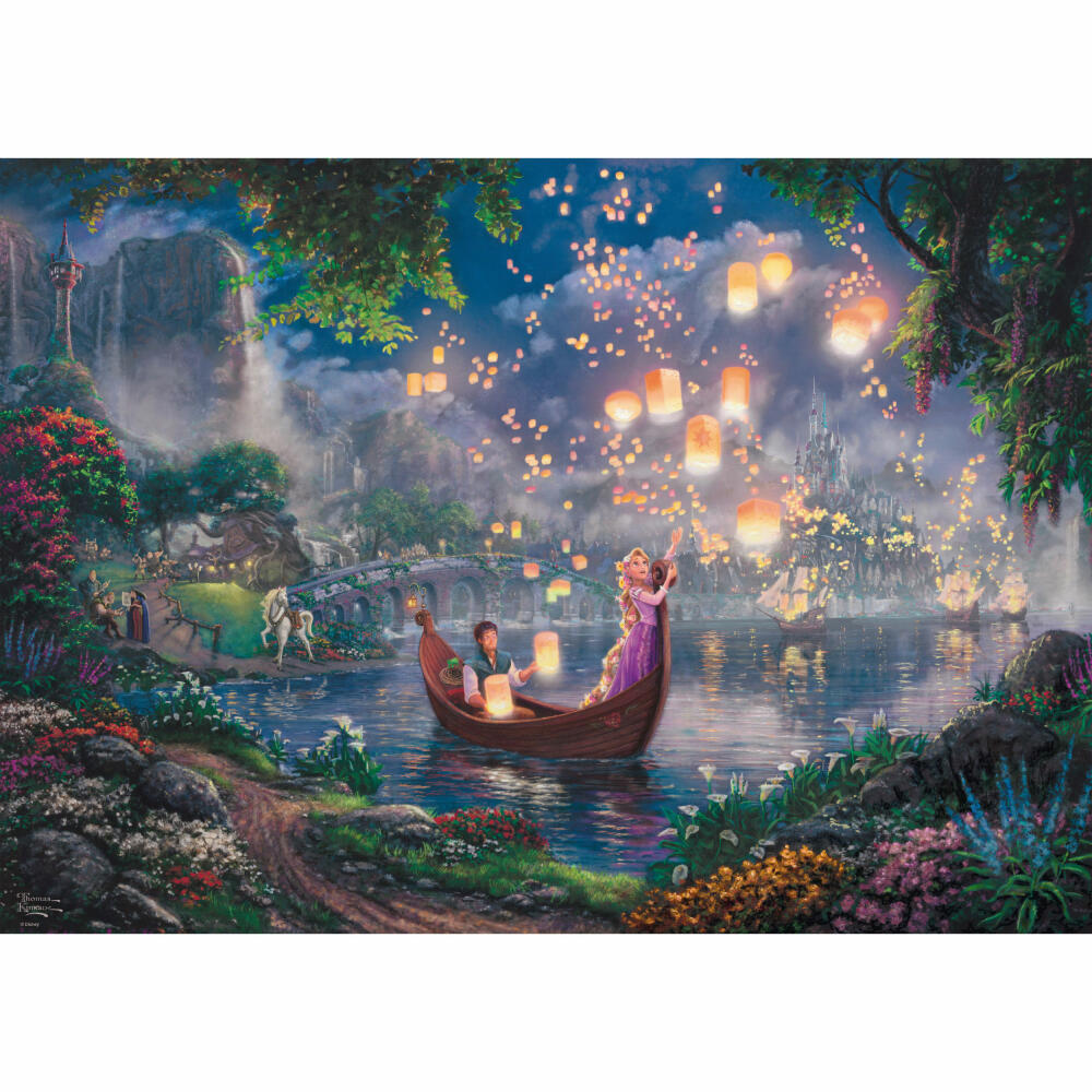 Schmidt Spiele Thomas Kinkade Disney Rapunzel, fairytale puzzle, 1000 pieces, puzzle, puzzle game, 59480
