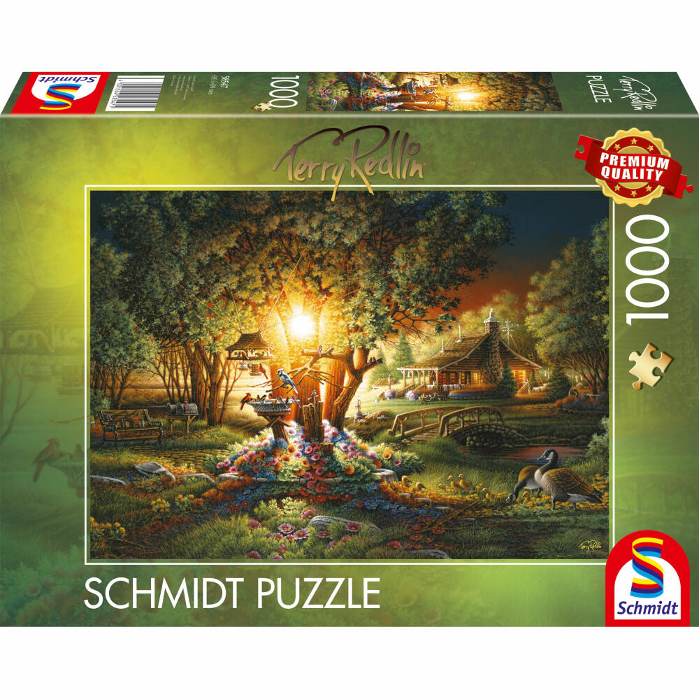 Schmidt Spiele Puzzle Magnificent Spring Glow, Terry Redlin, Adult Puzzle, 1000 Pieces, 58547