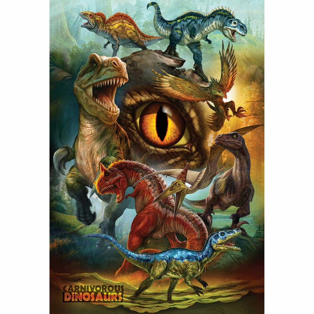 Eurographics Puzzle Fleischfressende Dinosaurier, 100 Teile, 48 x 33 cm, 6100-0359