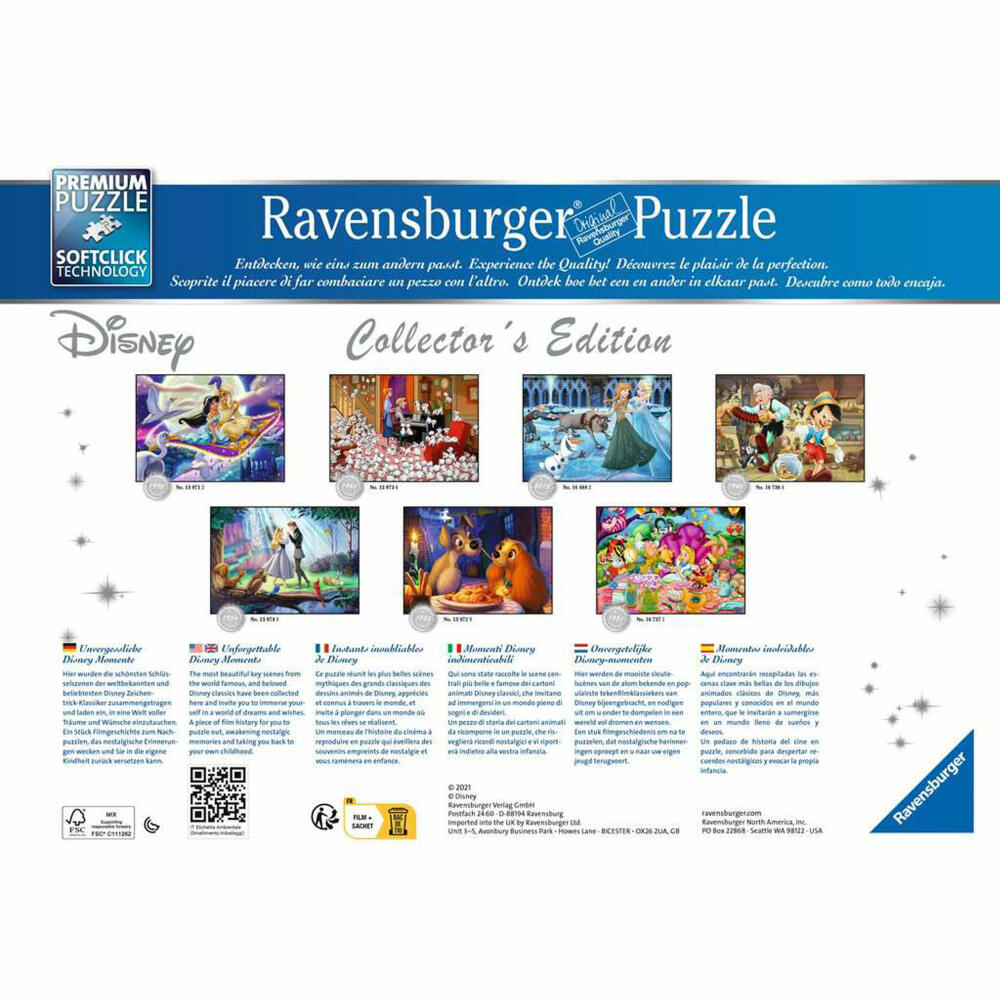 Ravensburger Puzzle Susi und Strolch, Erwachsenenpuzzle, 1000 Teile, 13972