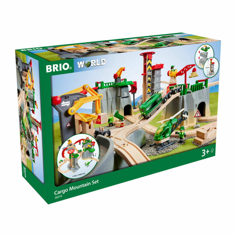 BRIO Gebirgs-Frachten Set Deluxe, 49-tlg., Holzeisenbahn, Holz Eisenbahn, Zubehör, 63601000