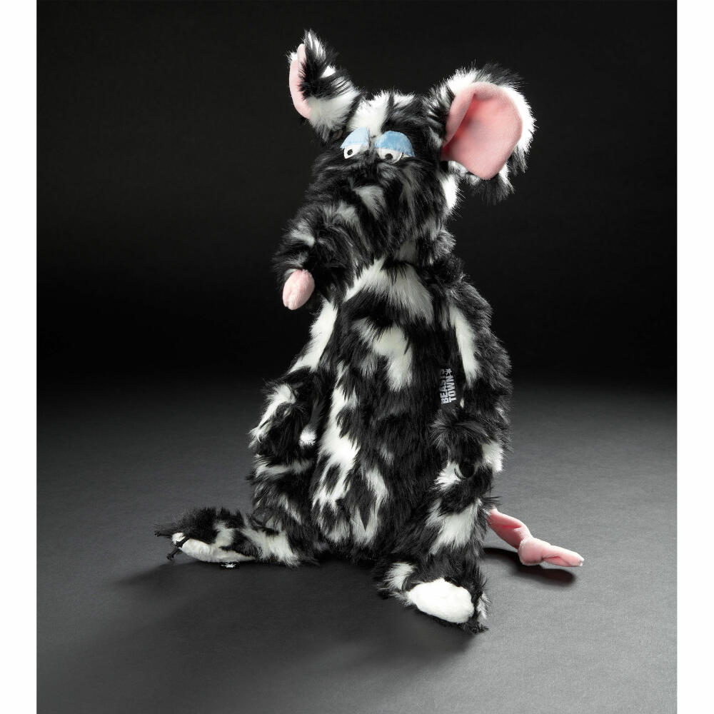 sigikid BEASTS Kuscheltier Ratte Schiggi Miggi, Plüschtier, Schmusetier, Kuschel Tier, Schwarz / Weiß, 39609
