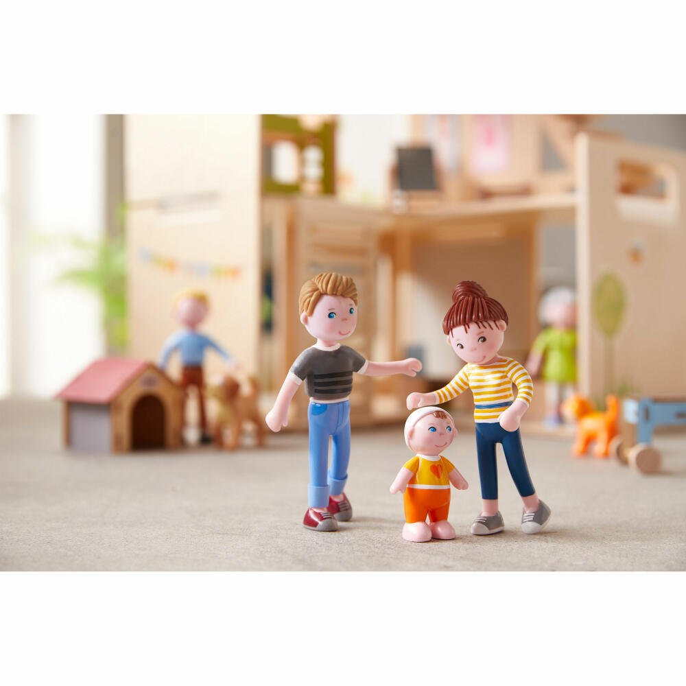 HABA Little Friends - Spielset Familie, Spielfiguren, Mama, Papa, Baby, 306145