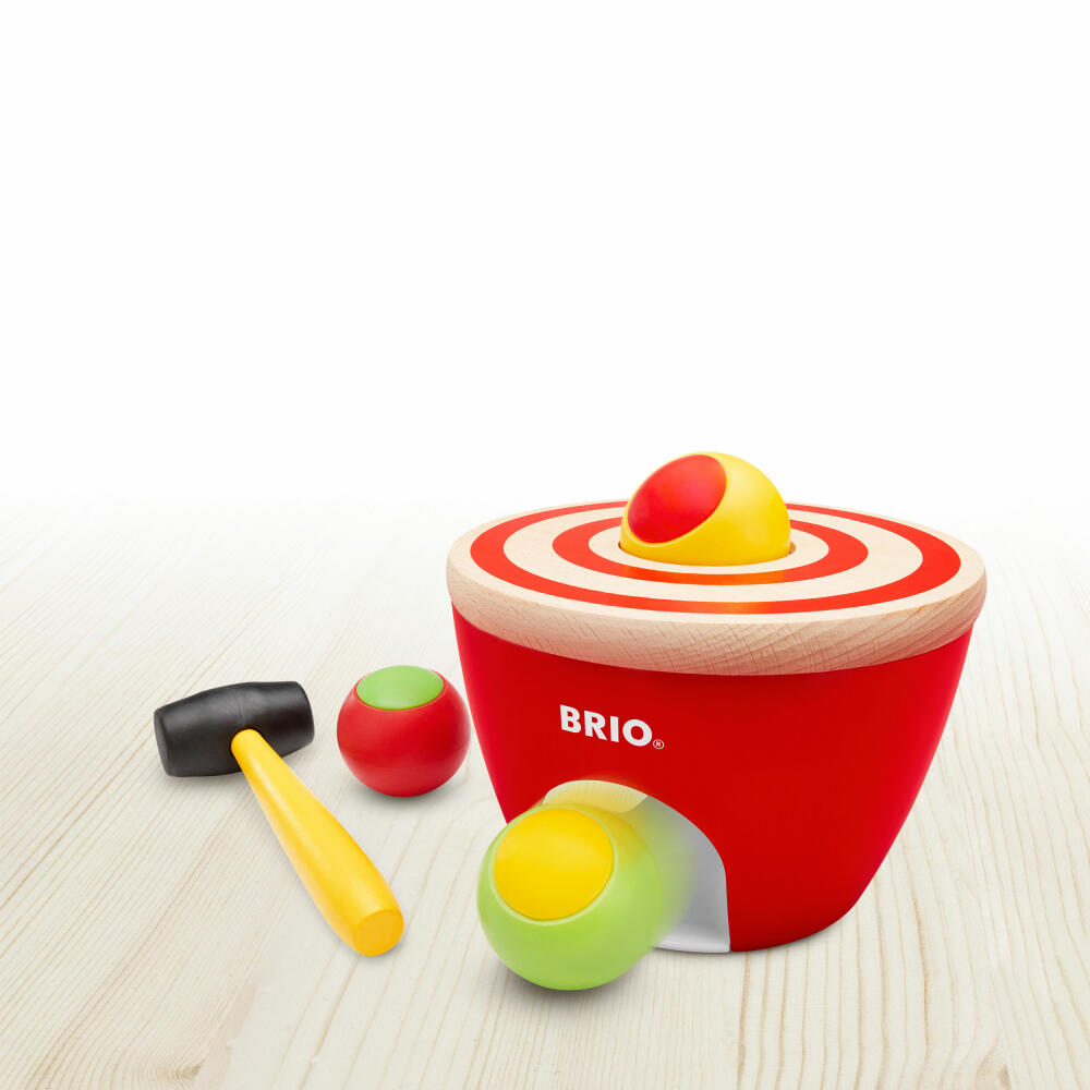 BRIO Kugel-Hammerspiel, Motorikspielzeug, Lernspielzeug, Spielzeug, Holzspielzeug, Kleinkind, 30519