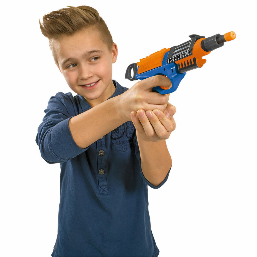 Simba X-Power Speed Blaster, Pistol, Dart Gun, Foam Darts, Children, Toy, 20 cm, 107210057