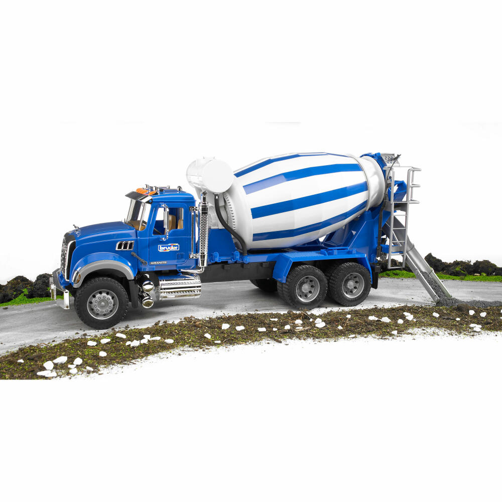 Bruder Construction Vehicles MACK Granite Concrete Mixer Truck, Concrete Mixer, Model Vehicle, Model Vehicle, Toy, 02814