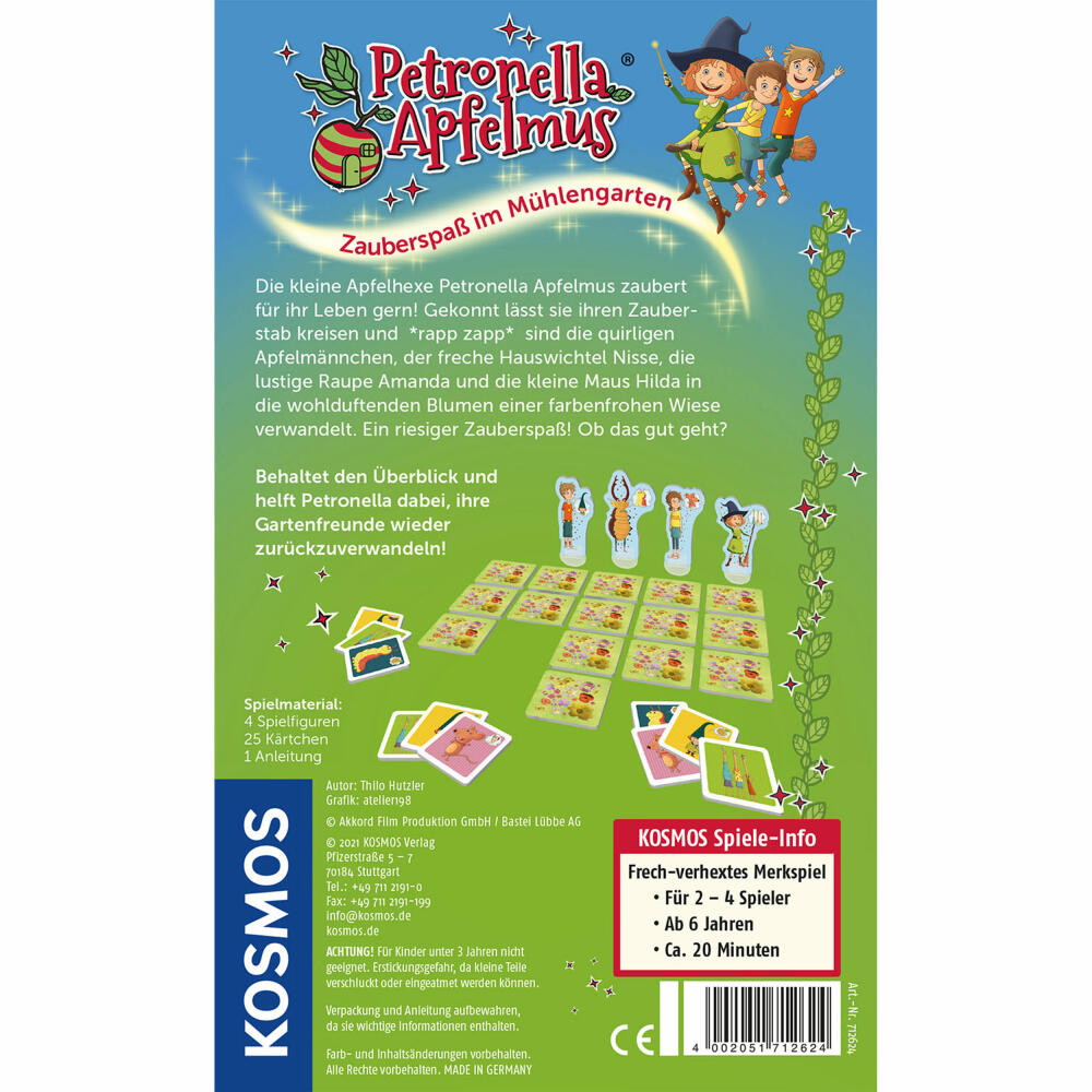 KOSMOS Petronella Apfelmus - Zauberspaß im Mühlengarten, Merkspiel, Kinderspiel, Kinder Spiel, 712624