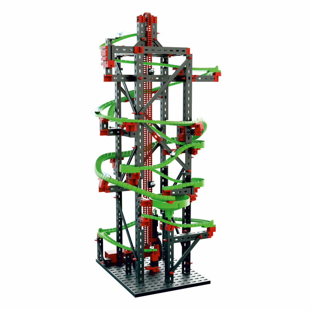 fischertechnik Profi Dynamic L2, 780-tlg., Rolling Action, Kugelbahn, Motorikspielzeug, Baukasten, 536621