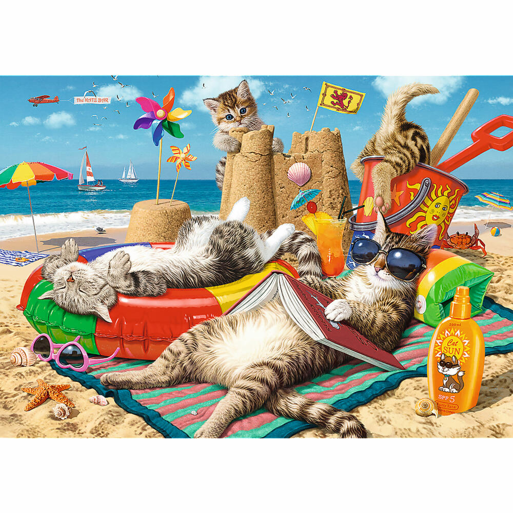 Trefl Puzzle Hidden Shapes Cats Holiday, 1011 pieces, 68.3 x 48 cm, 10674