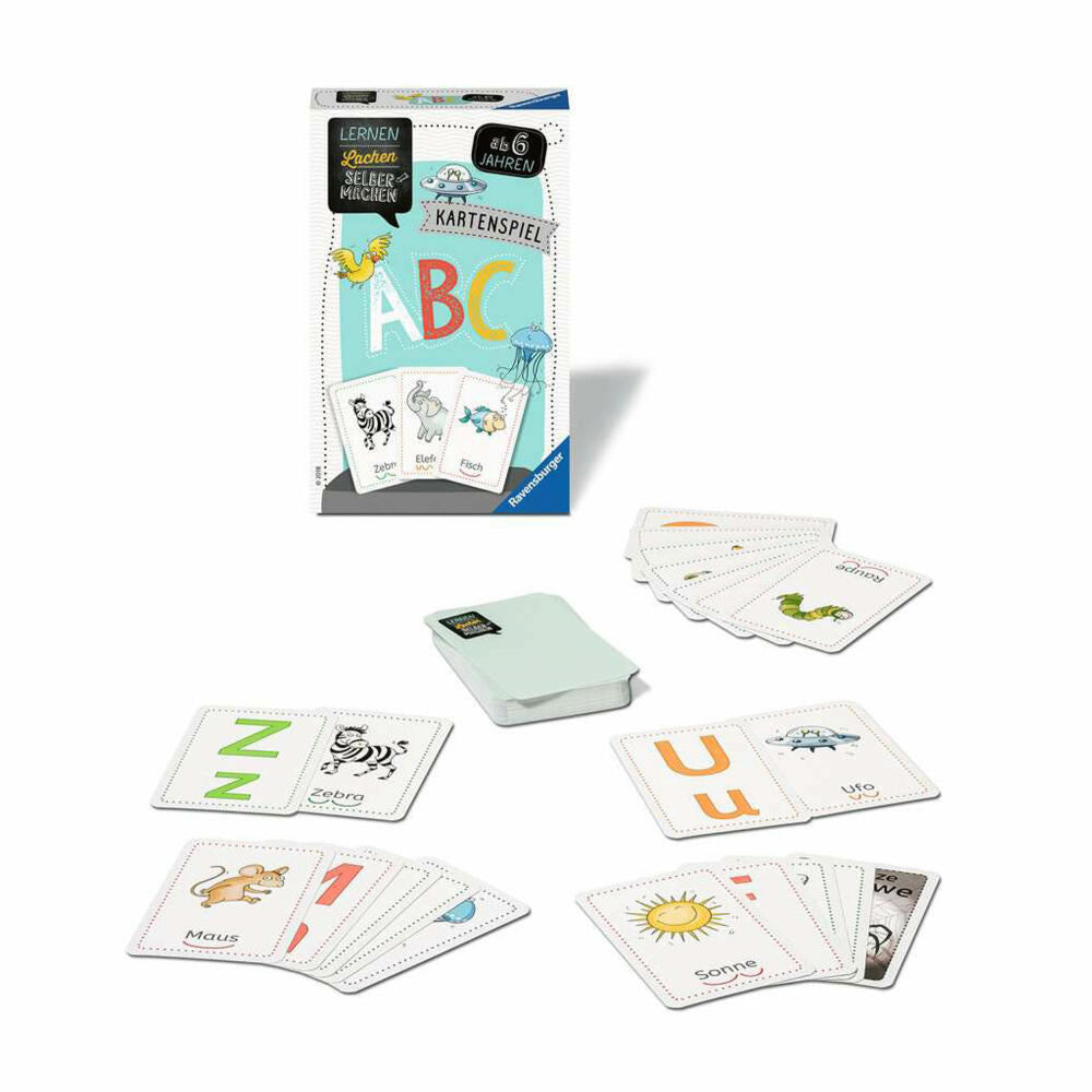 Ravensburger Lernspiel Lernen Lachen Selbermachen: Kartenspiel ABC, 80347