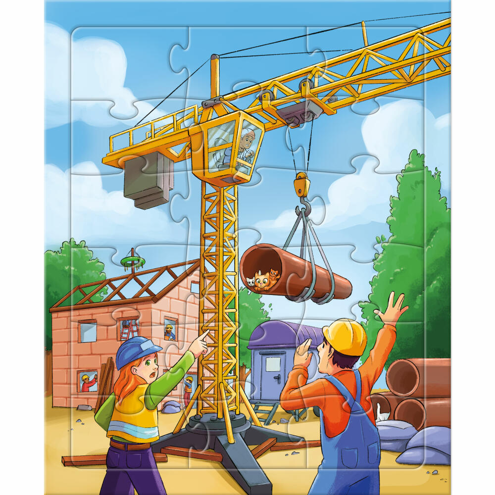 HABA Puzzles Construction Vehicles, Children's Puzzle, Puzzle, Children, from 3 years, 1305883001