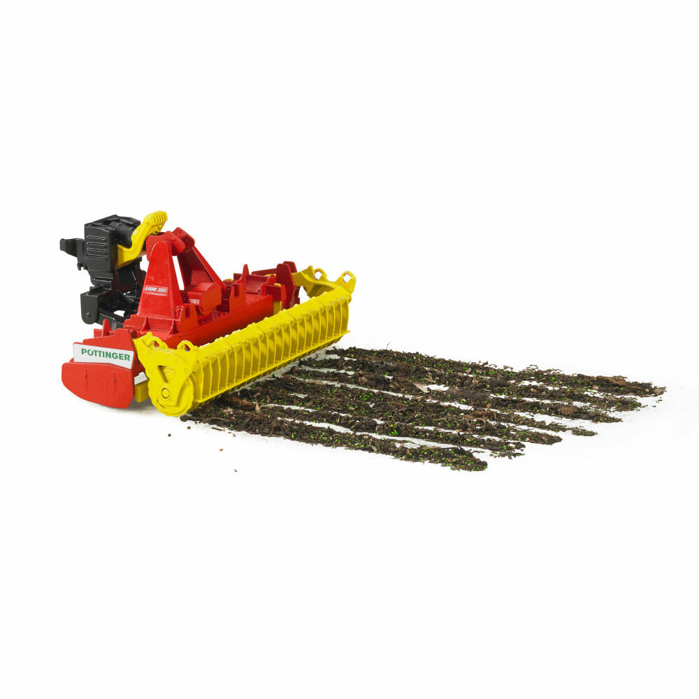 Bruder Landwirtschaft Pöttinger Lion 3002 Kreiselegge, Traktor, Modell Fahrzeug, Spielzeug, 02346