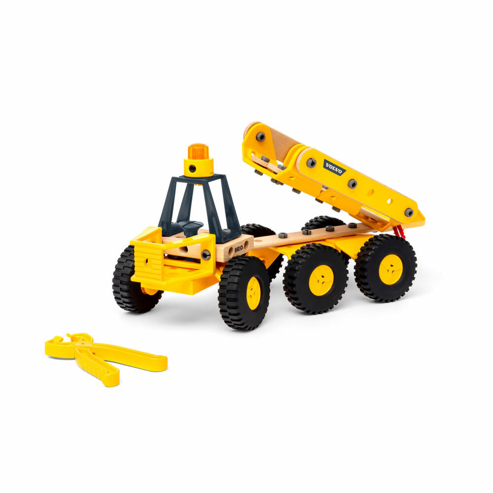 BRIO Builder Volvo Dump Truck, 55 pcs., Construction Kit, Building Set, Toy, Wood, 63459900