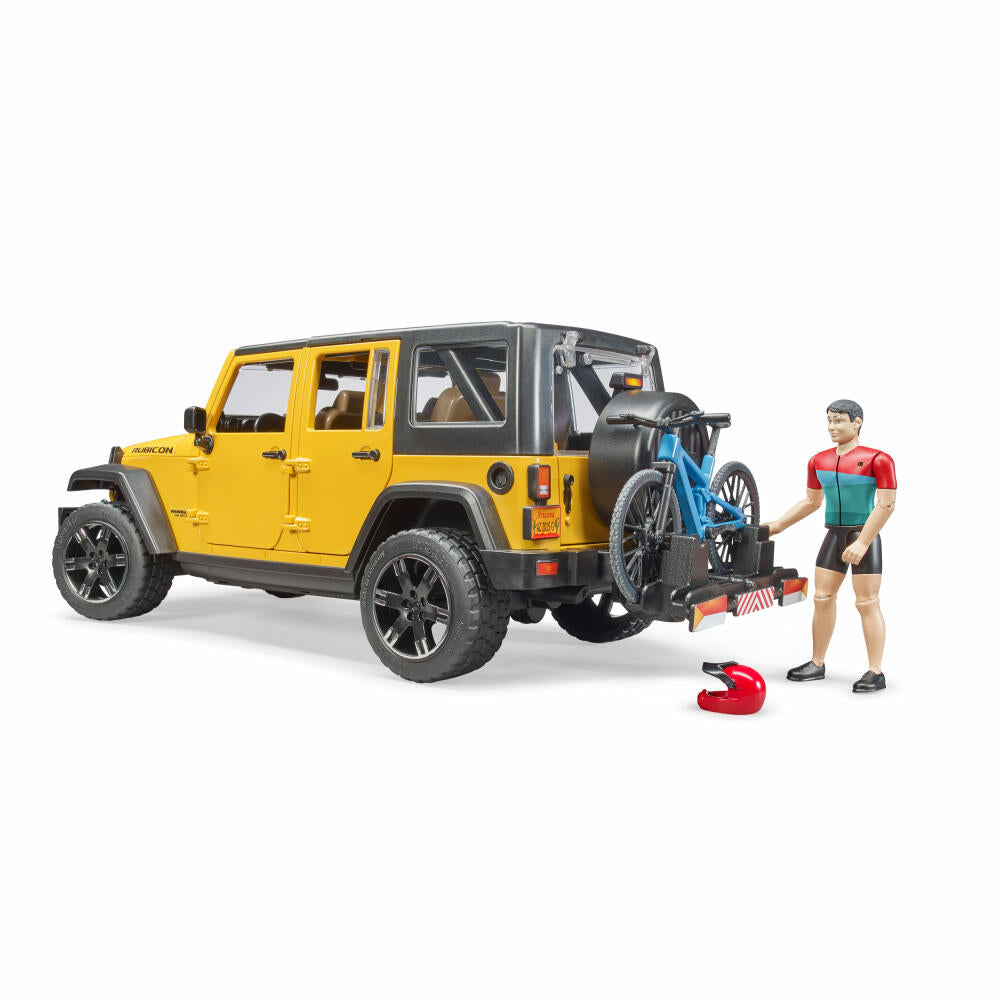 Bruder Leisure Jeep Wrangler Rubicon Unlimited, with mountain bike, model vehicle, model vehicle, toy, 02543