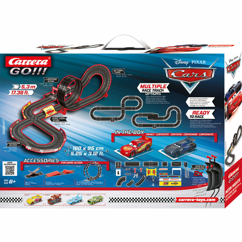 Carrera Disney Pixar Cars Neon Nights Race Track, Car, Racing Car, Race Track, GO Sets, 20062477