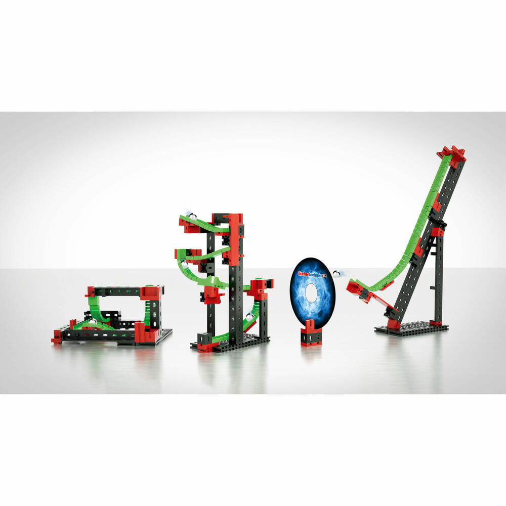 fischertechnik Profi Dynamic XS, 70-tlg., Rolling Action, Kugelbahn, Motorikspielzeug, Baukasten, 536619