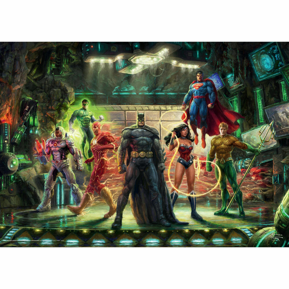 Schmidt Spiele The Justice League, Thomas Kinkade DC, Erwachsenenpuzzle, Puzzle, ab 12 Jahre, 1000 Teile, 57591