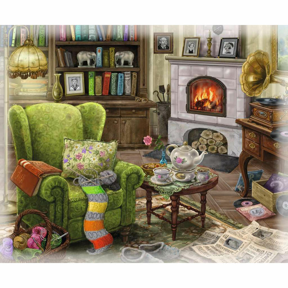 Ravensburger Puzzle Im Gutshaus Wohnzimmer, Erwachsenenpuzzle, 99 Teile, 16878