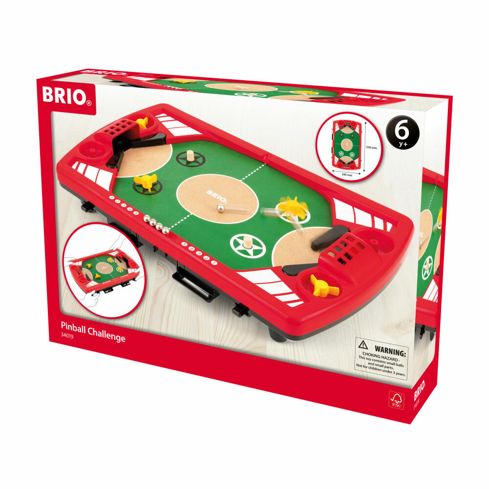 BRIO Games Table Football Pinball, Pinball Game, Table Football, Table Pinball, Children's Toys, Children's Toys, 34019