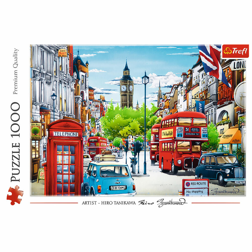 Trefl Puzzle London Street, England, 1000 Teile, 68.3 x 48 cm, 10557