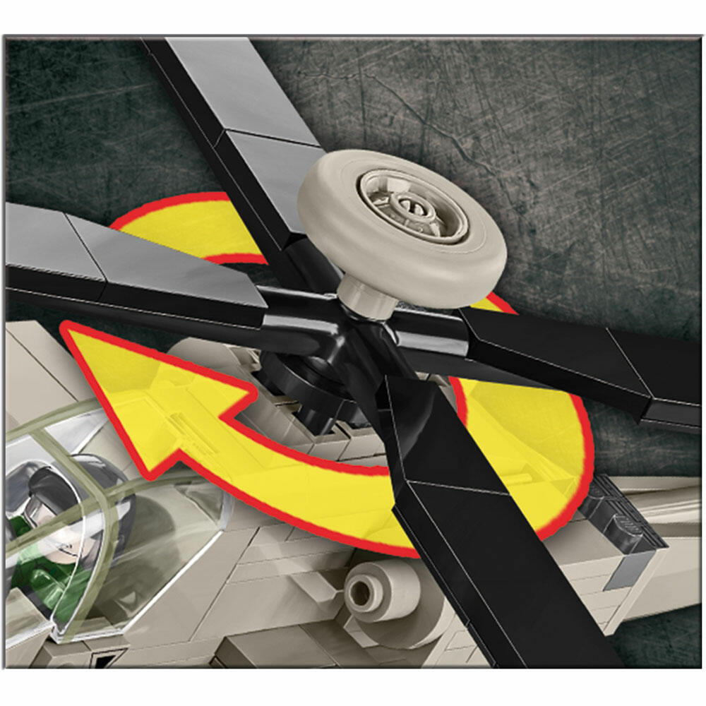 COBI Armed Forces AH-64 APACHE 1:35, Kampfhubschrauber, Flugzeug, Konstruktionsbausteine, Spielzeug, Kunststoff, 510 Teile, 5808