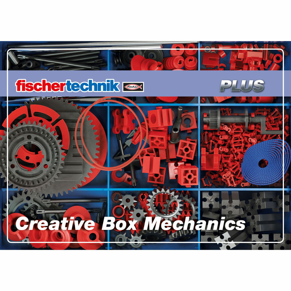 fischertechnik Plus Creative Box Mechanics Bauteileset, 290-tlg., Einzelteile, Bauteile, Technik, Baukasten, ab 7 Jahre, 554196