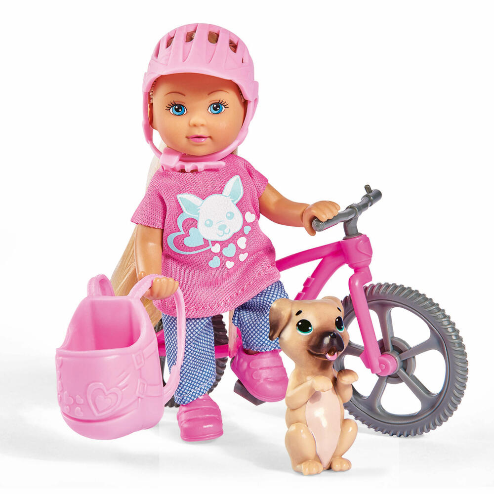 Simba Evi Love Holiday Fun Bicycle Tour, Bicycle, Doll, Puppy, Dog, Toy, 12 cm, 105733273
