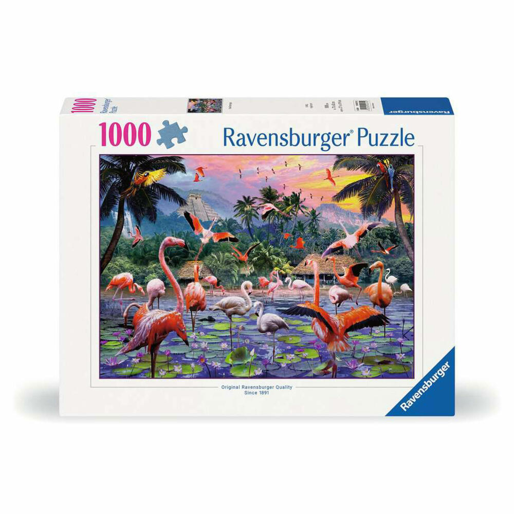 Ravensburger Puzzle Pinke Flamingos, Erwachsenenpuzzle, 1000 Teile, 12000574