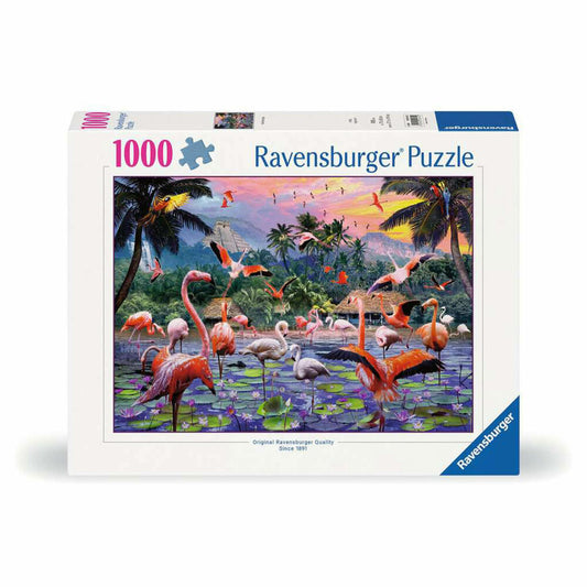 Ravensburger Puzzle Pink Flamingos, Adult Puzzle, 1000 Pieces, 12000574