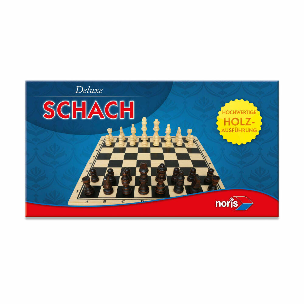 Noris Deluxe Wooden Chess, Chess Game, Chessboard, Board Game, Strategy Game, Game, 606108014