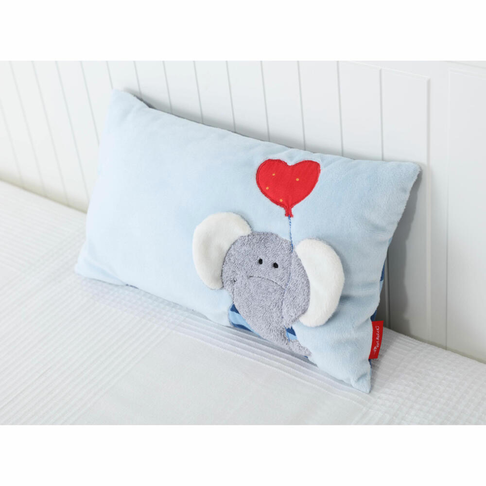 sigikid Kuschelkissen Lolo Lombardo, Kuschel Kissen, Kopfkissen, Kinderkissen, Babykissen, Kinder, Elefant, Baumwolle / Polyester, Blau, 40994