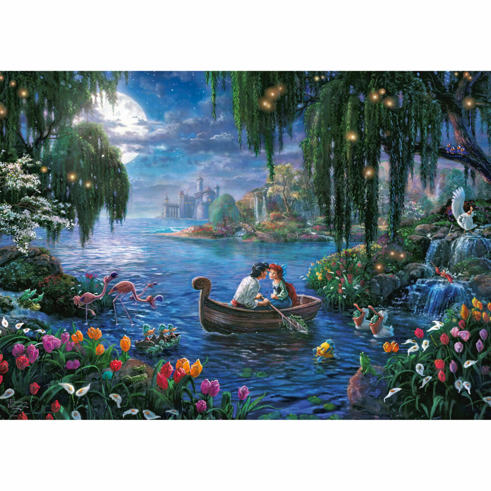 Schmidt Spiele Puzzle Disney The Little Mermaid and Prince Eric, Thomas Kinkade Studios, Erwachsenenpuzzle, Premium, 1000 Teile, 57370