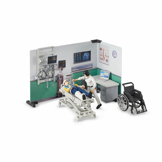 Bruder bworld Krankenstation, Ärztin, Patient, Krankenhaus, Spiel Figur, Zubehör, Spielzeug, 62711