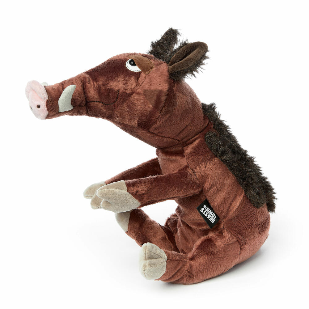sigikid BEASTS Kuscheltier Wildschein Wutze Mutze, Plüschtier, Schmusetier, Kuschel Tier, Rotbraun, 39605