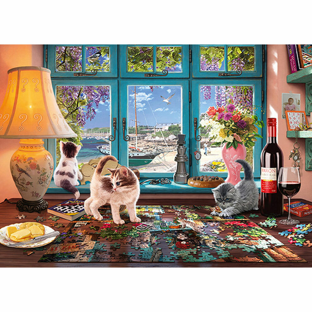 Schmidt Spiele am Puzzletisch, 1000 Teile, Erwachsenenpuzzle, Puzzle, Steckpuzzle, 58344