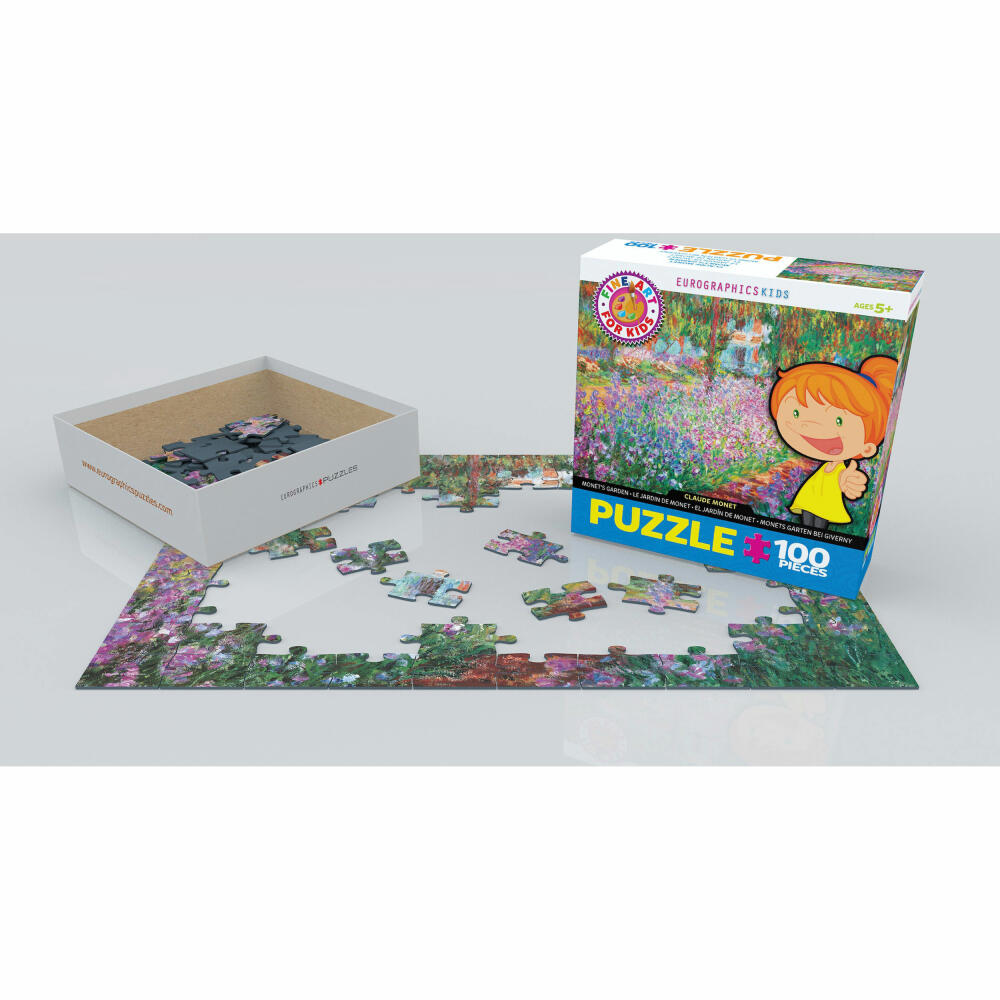 Eurographics Puzzle Monets Garten von Claude Monet, 100 Teile, 48 x 33 cm, 6100-4908