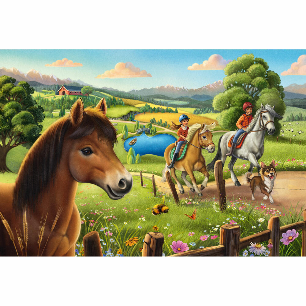 Schmidt Spiele Puzzle My Favorite Horses, Children's Puzzle, Puzzle, 3 x 48 pieces, 56519