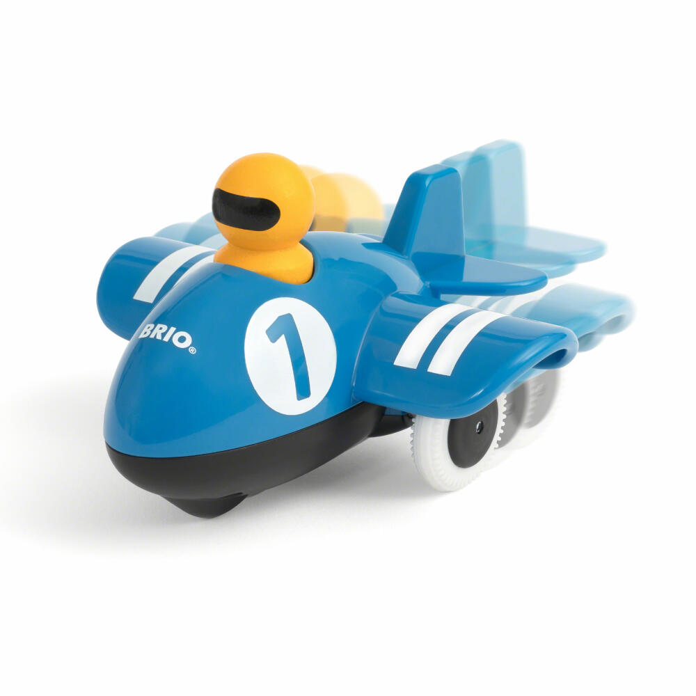 BRIO Push & Go Airplane, Push Airplane, Push Toy, Wooden Toy, Wooden Toy, Toddler, 30264
