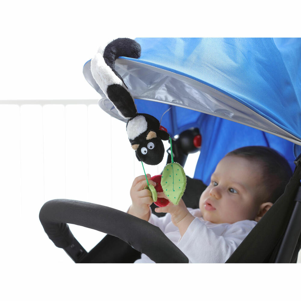 sigikid Anhänger Stinktier, Greifling, Rassel, Babyschalenanhänger, Babyspielzeug, Baby Spielzeug, für Babyschale, Polyester, 41012