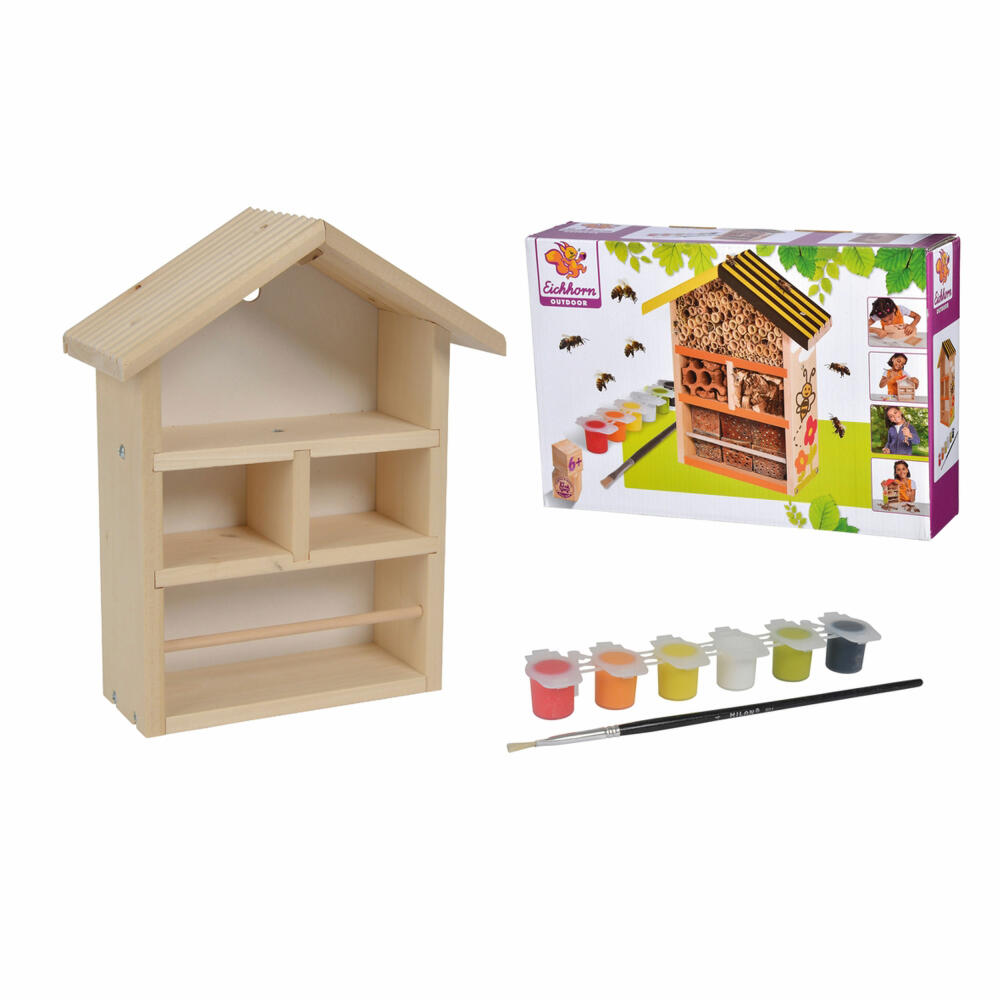 Eichhorn Outdoor Bee House, Bee House, Construction Kit, Insects, Bee House, Garden Toy, Wood, 100004584
