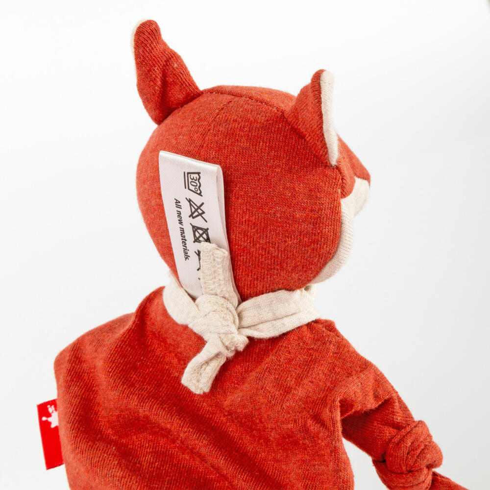 sigikid Mini Jersey-Tuch Fuchs Tiny Tissues, Schnuffeltuch, Schmusetuch, Kuscheltuch, Baumwolle, Orange, 18 cm, 39835