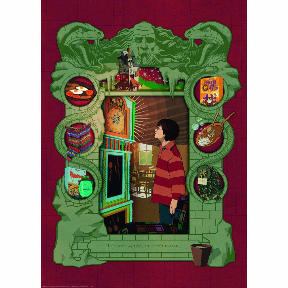 Ravensburger Puzzle Harry Potter at the Weasley Family, Adult Puzzle, Adult Puzzles, 1000 Pieces, 16516