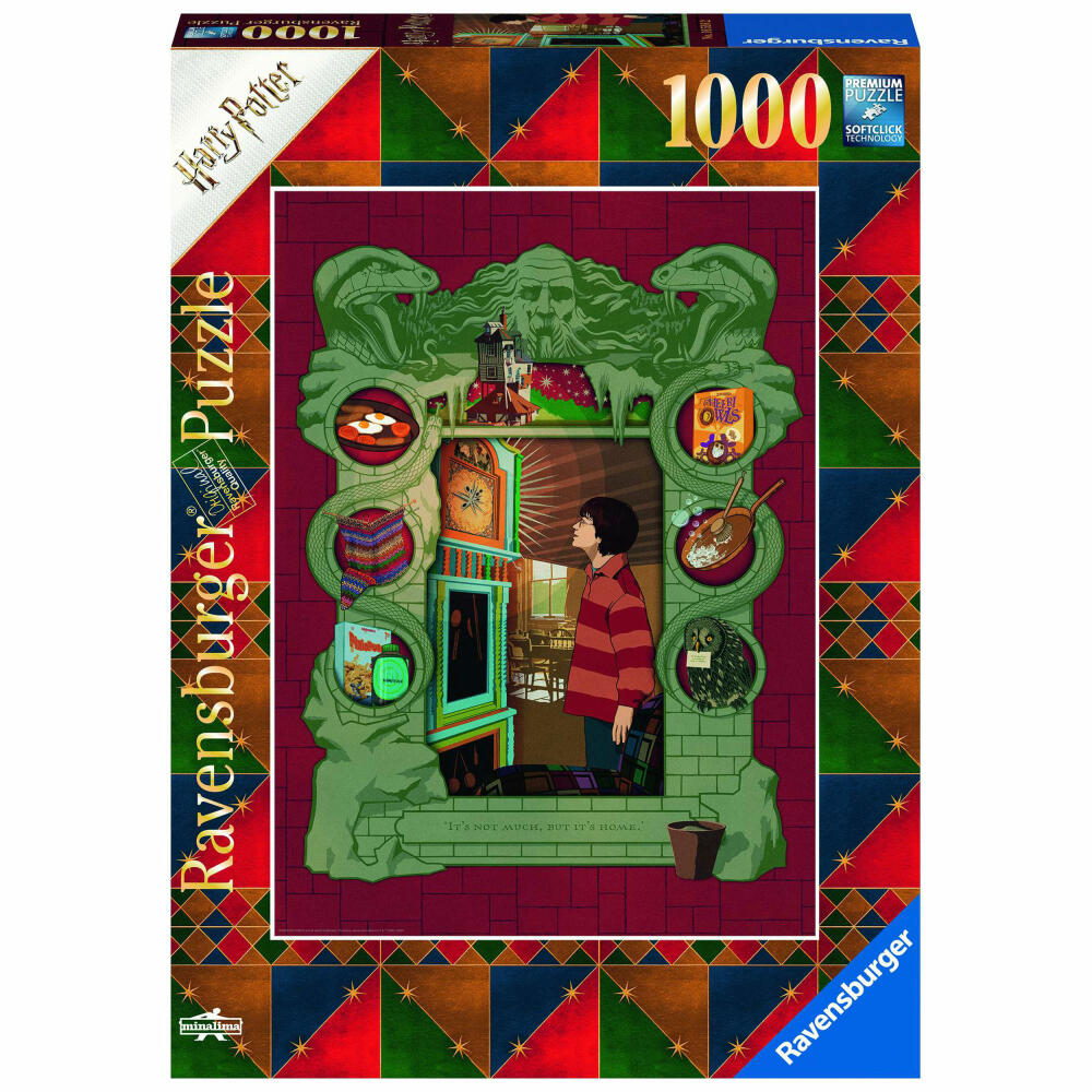 Ravensburger Puzzle Harry Potter at the Weasley Family, Adult Puzzle, Adult Puzzles, 1000 Pieces, 16516