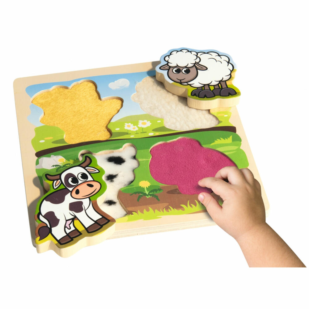 Eichhorn tactile puzzle with fabric, 5 pieces, fabric puzzle, puzzle, children's puzzle, children, 100003687