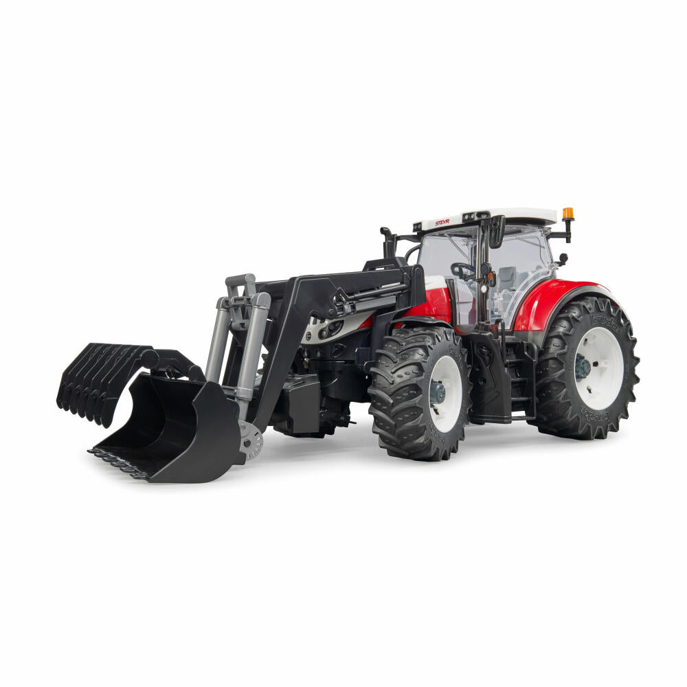 Bruder Landwirtschaft Steyr 6300 Terrus CVT, mit Frontlader, Traktor, Modellfahrzeug, Modell Fahrzeug, Spielzeug, 03181