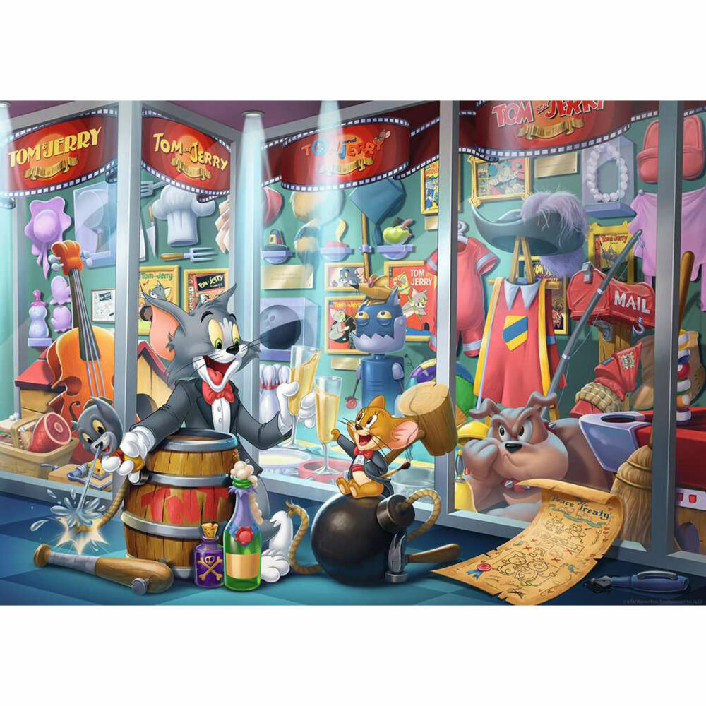 Ravensburger Puzzle Ruhmeshalle von Tom & Jerry, Erwachsenenpuzzle, 1000 Teile, 12000408
