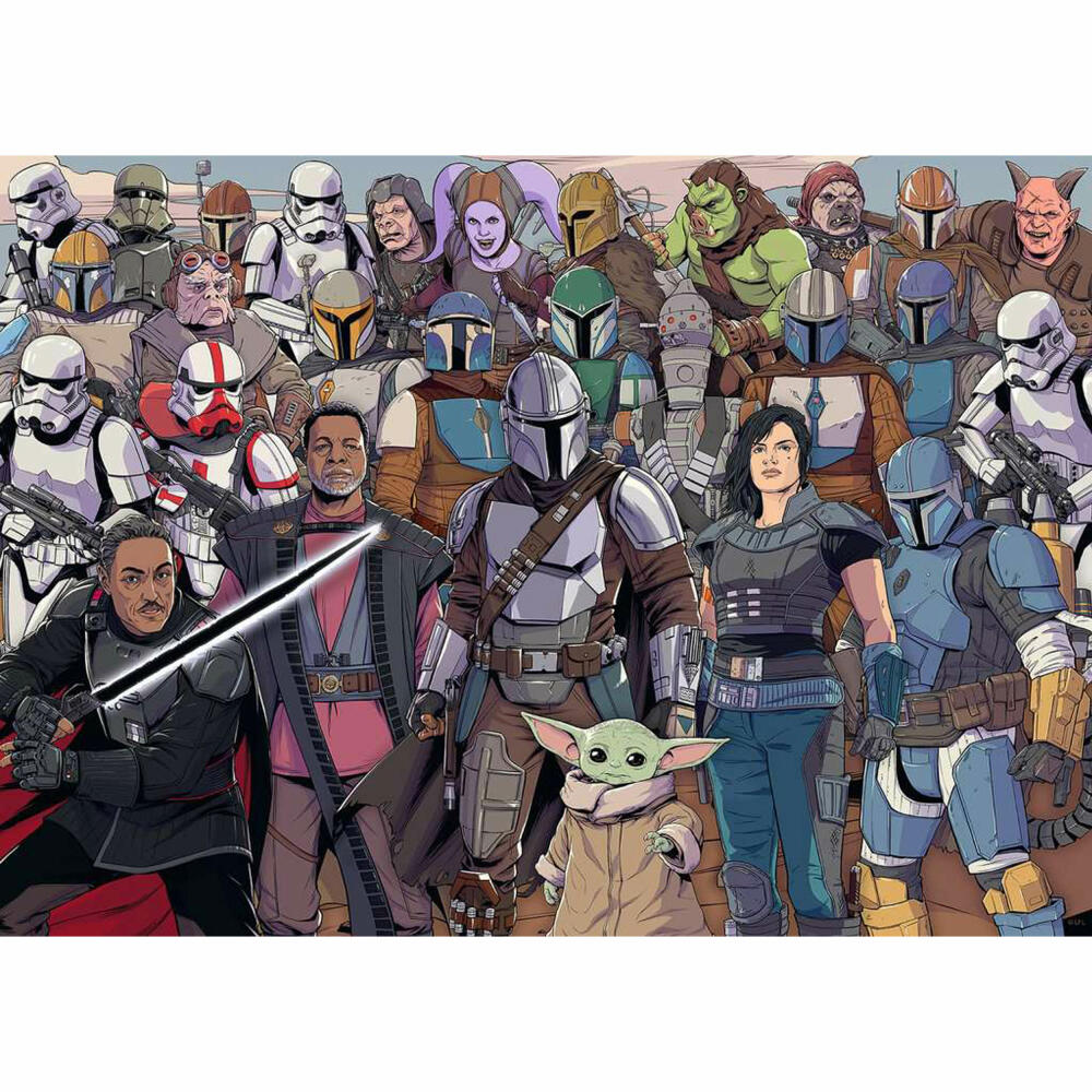 Ravensburger Puzzle Challenge Star Wars Mandalorian, Erwachsenenpuzzle, 1000 Teile, 12000536