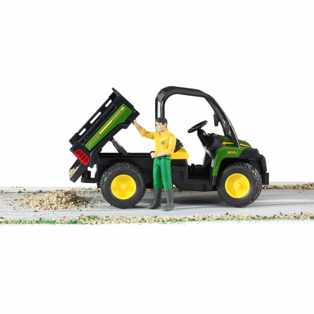 Bruder Landwirtschaft John Deere Gator XUV 855D, mit Fahrer, Modellfahrzeug, Modell Fahrzeug, Spielzeug, 02490
