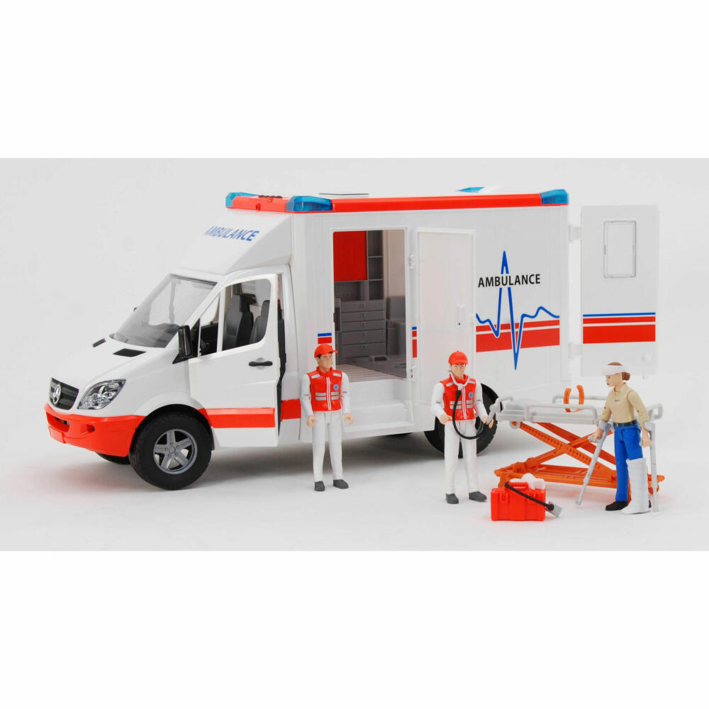 Bruder bworld Figurenset Rettungsdienst, 11-tlg., Sanitäter, Spielfigur, Modell, Spielzeug, 62710