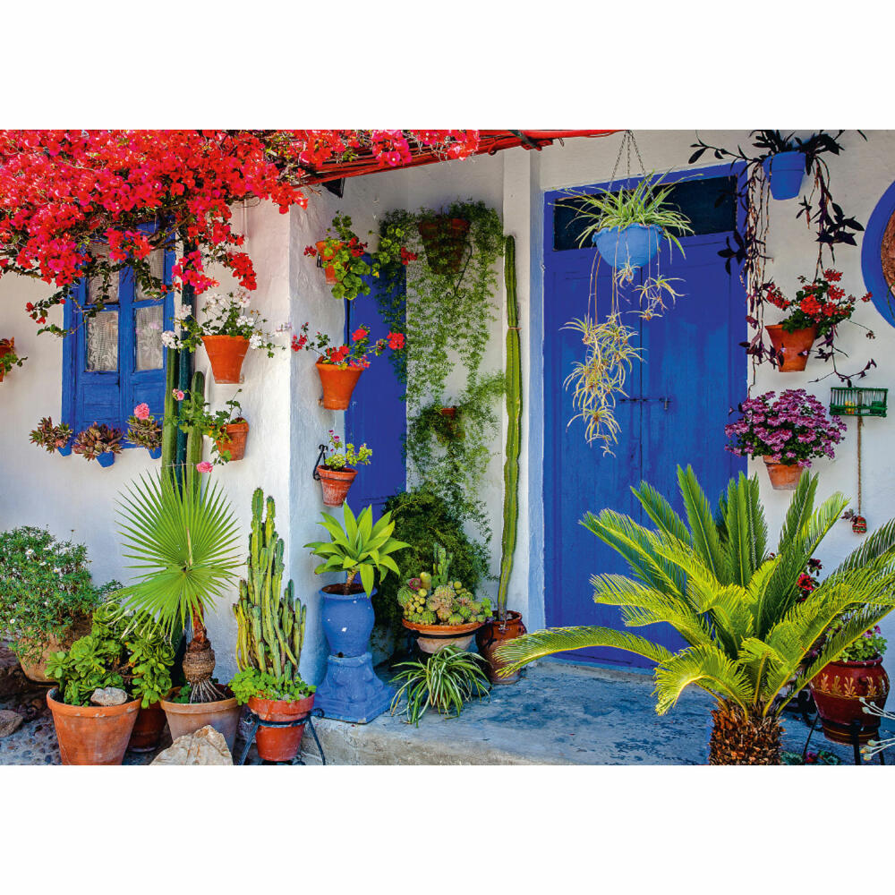 Schmidt Spiele Mediterrane Haustür, Standard Puzzle, Erwachsenenpuzzle, 1000 Teile, 58992